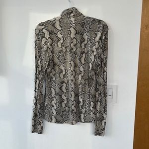 H&M Snakeskin Print Turtleneck